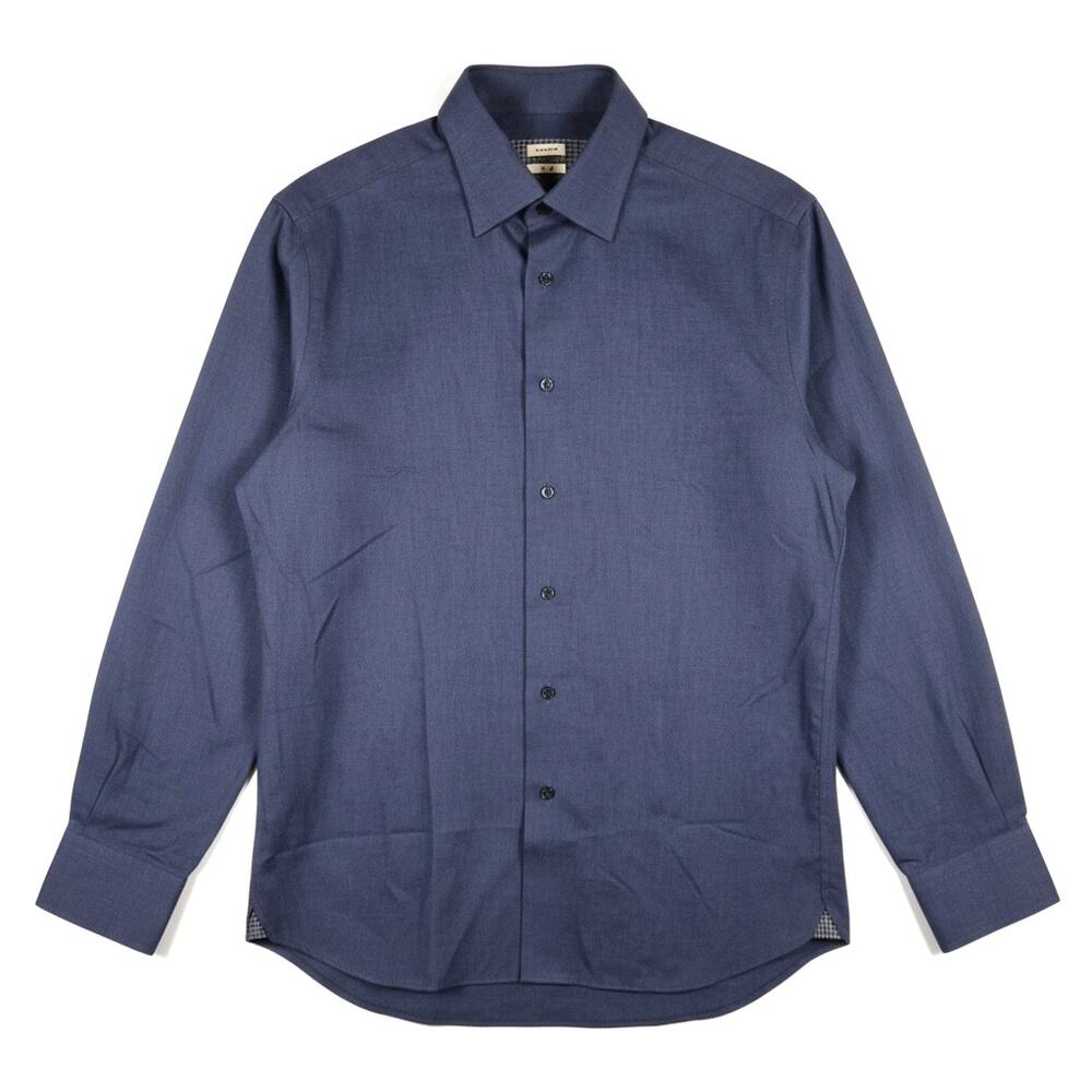 Joseph Abboud Dress Shirt Long Sleeve Non Iron Dark Blue L Corp Core Business